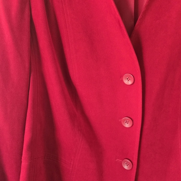 JM Collection Jacket Womens 20W Plus Red Long Sleeve Button Up Western - Picture 9 of 10